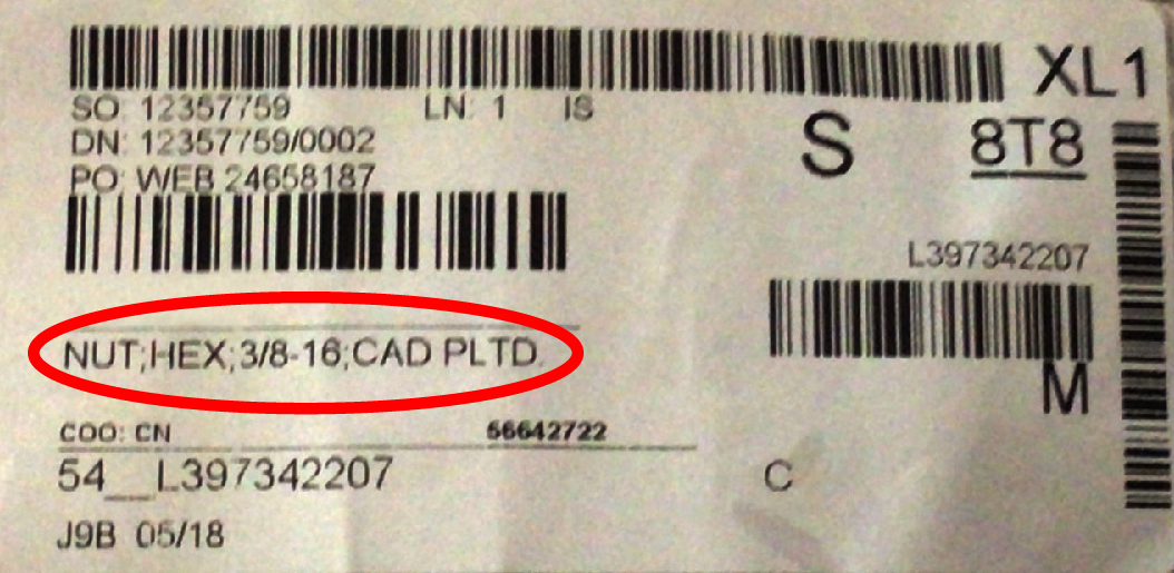 Cad Nut Label